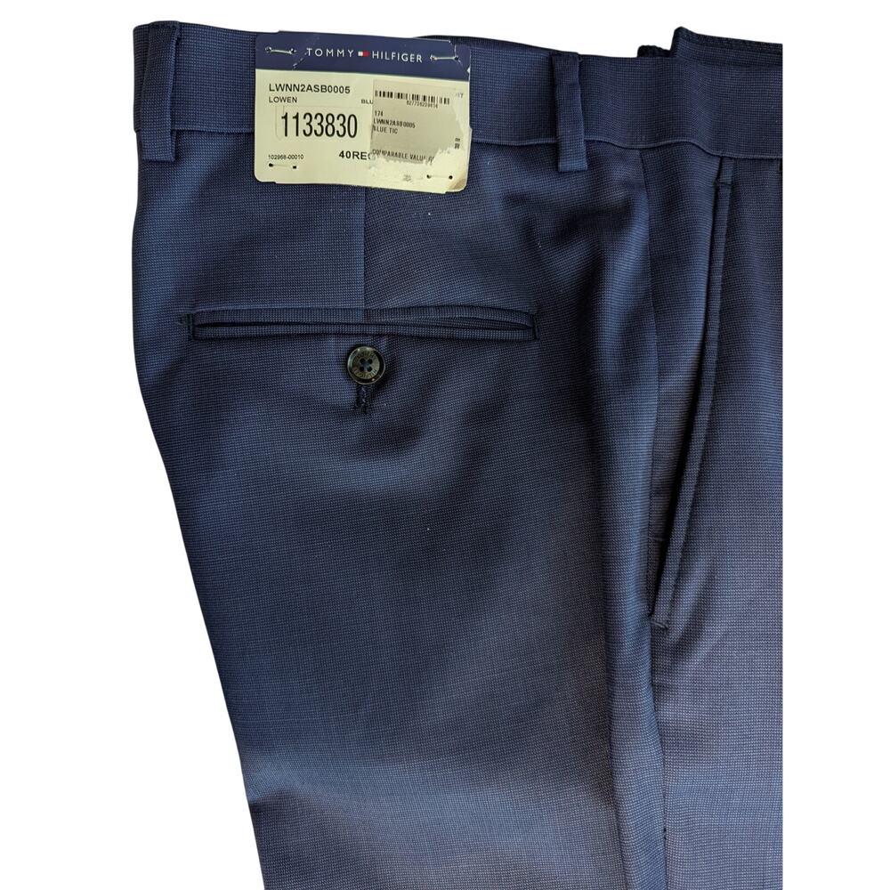 Tommy Hilfiger Lowen Navy Blue Slacks Dress Pants Mens Size 34 - Picture 3 of 11